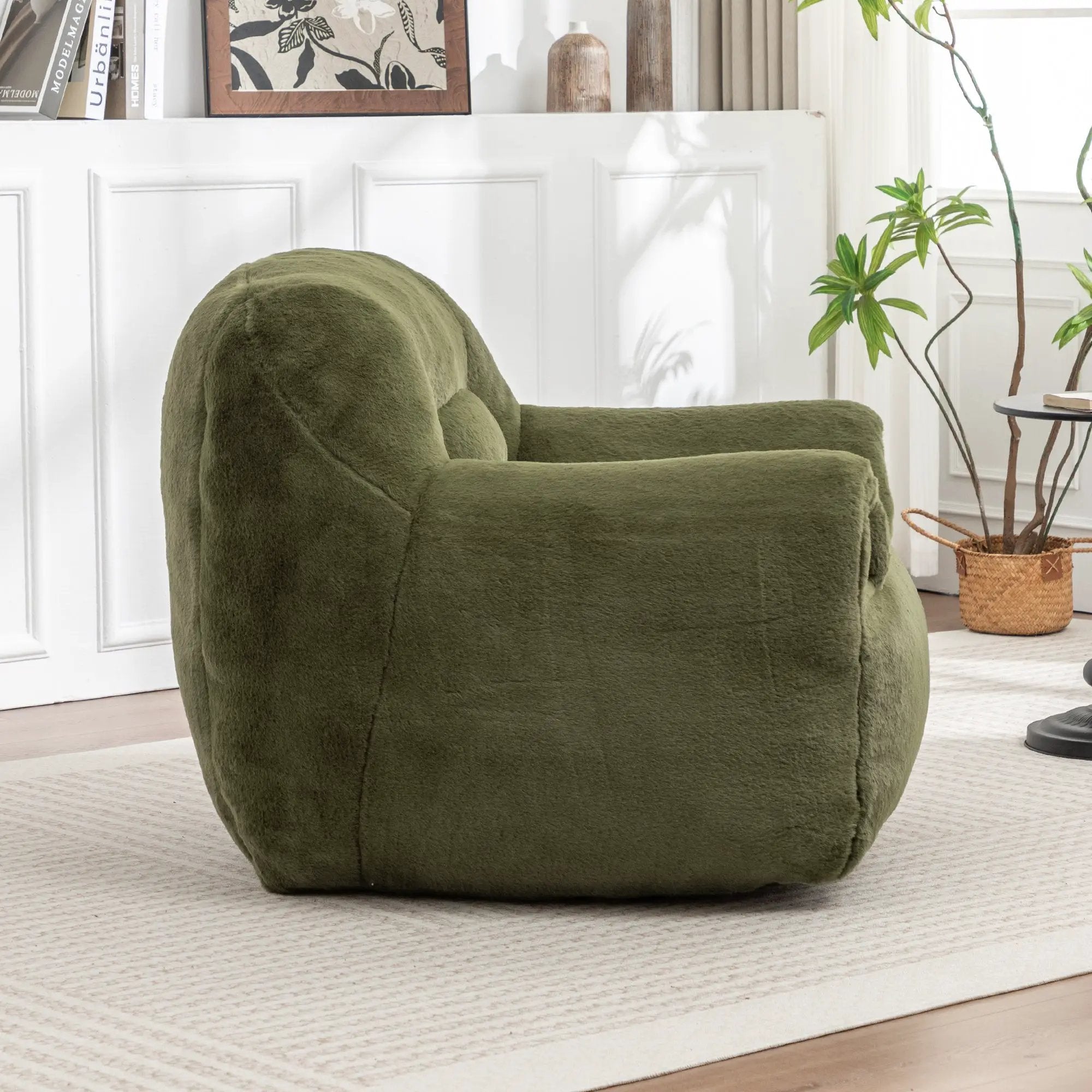 Comfy Faux Fur Bean Bag Chair by HouseOfZazla