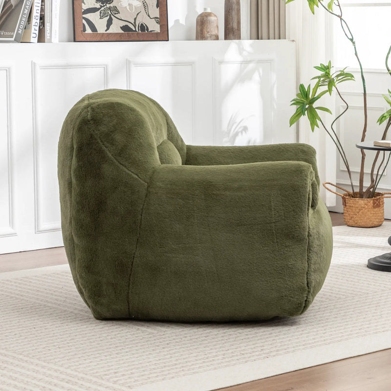Comfy Faux Fur Bean Bag Chair by HouseOfZazla