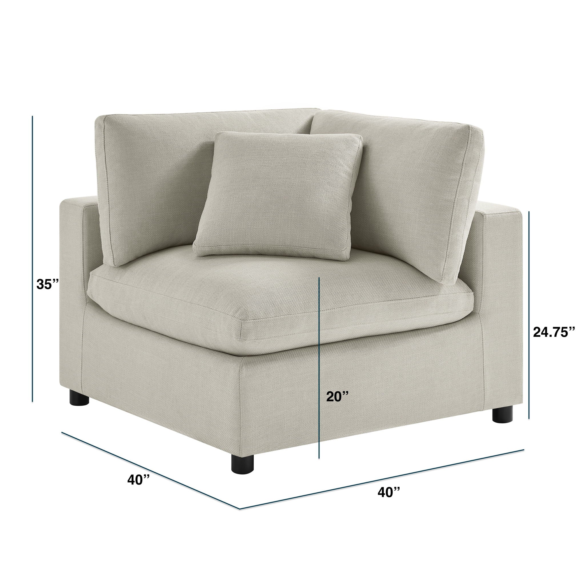 Cassandra - Corner Wedge Chair by HouseOfZazla