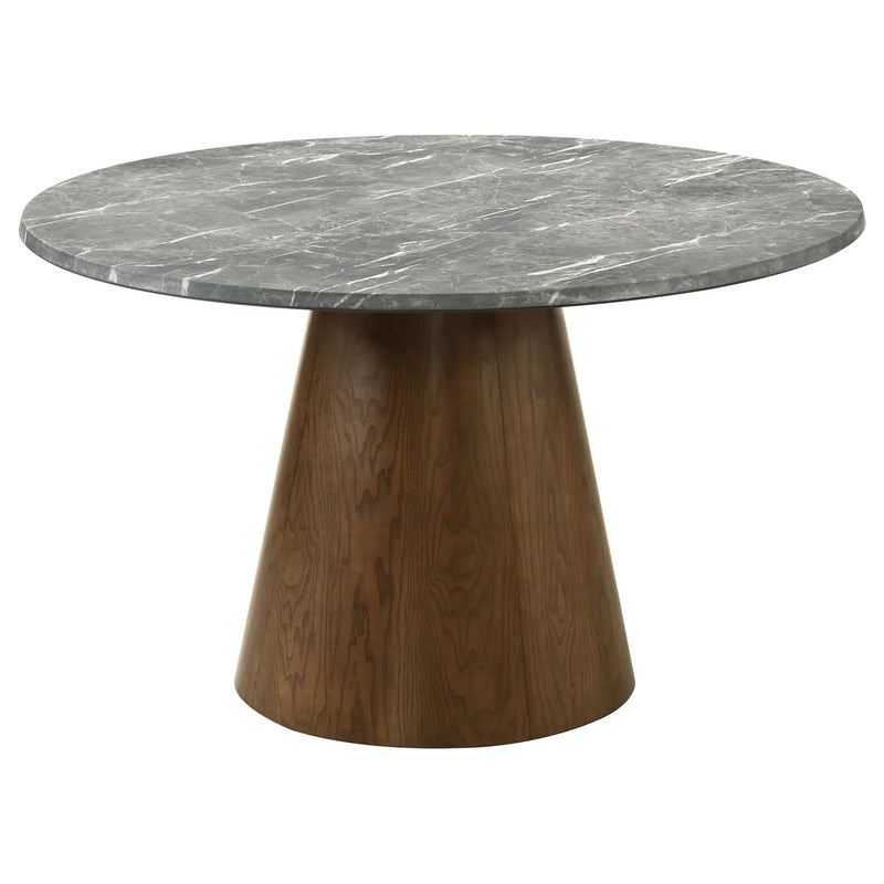 Franklin 50-inch Round Dining Table Grey and Dark Oak by Unique Piece Furniture