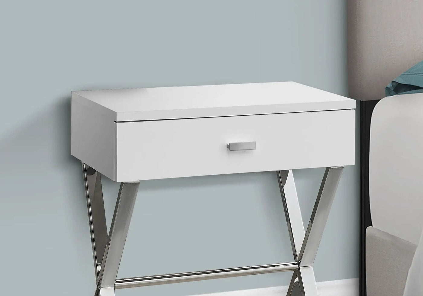 Accent Side X Table, Storage Drawer, Contemporary & Modern by Unique Piece Furniture