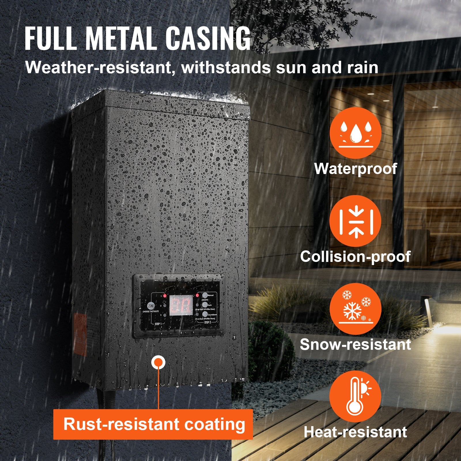 600W Low Voltage Landscape Transformer with Timer and Photocell Sensor by HouseOfZazla