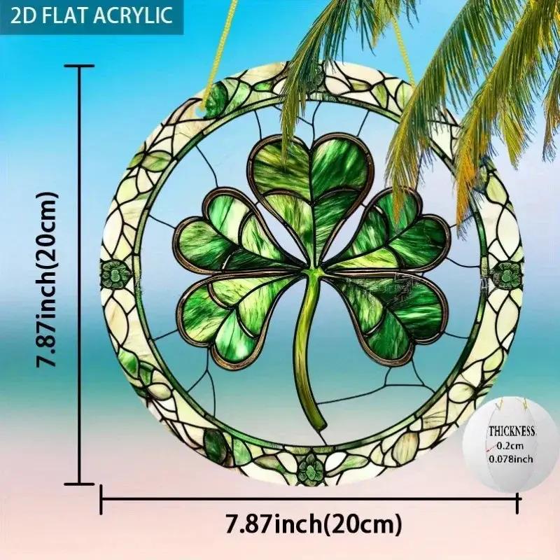Sun Catcher - Stained Glass Green Round by House Of Avana