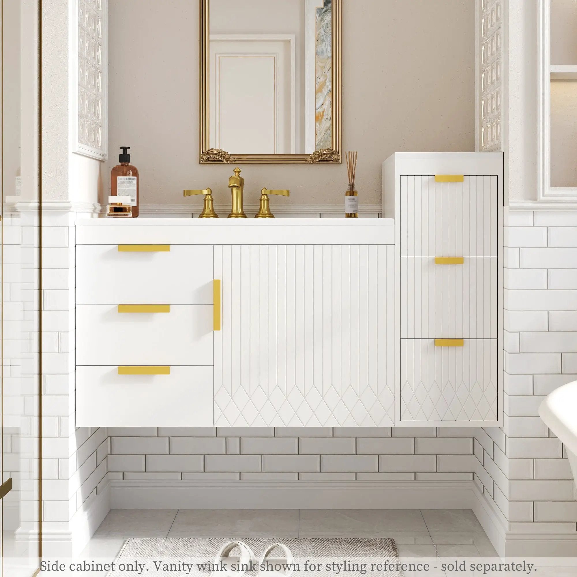 Modern Wall Mounted Floating Cabinet With Drawers For Bathroom by Unique Piece Furniture