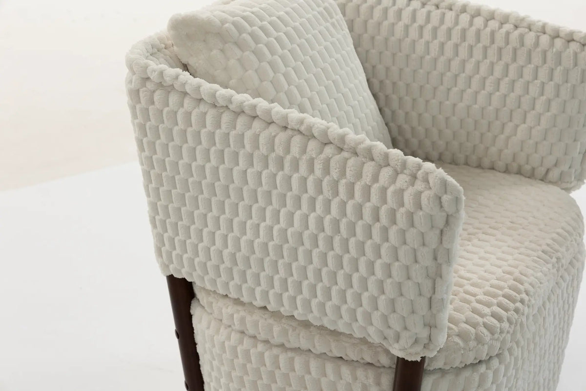 Mid Century Modern Accent Chair with Solid Wood Frame by HouseOfZazla
