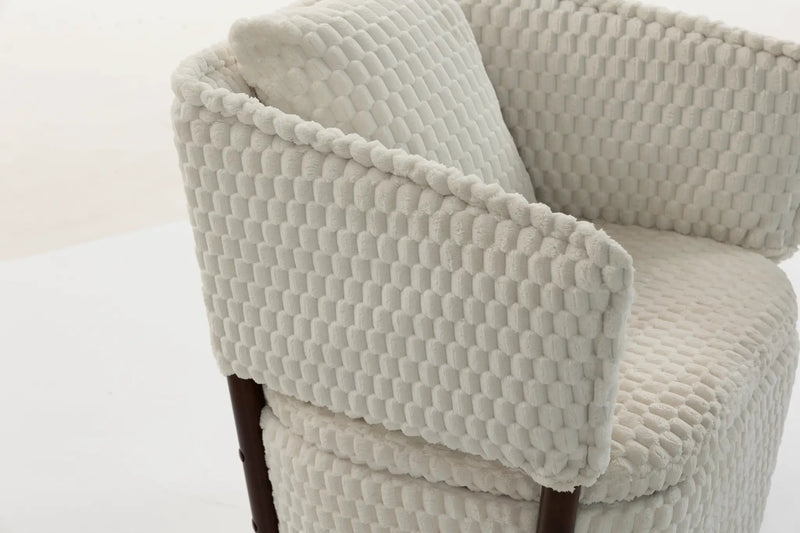 Mid Century Modern Accent Chair with Solid Wood Frame by HouseOfZazla