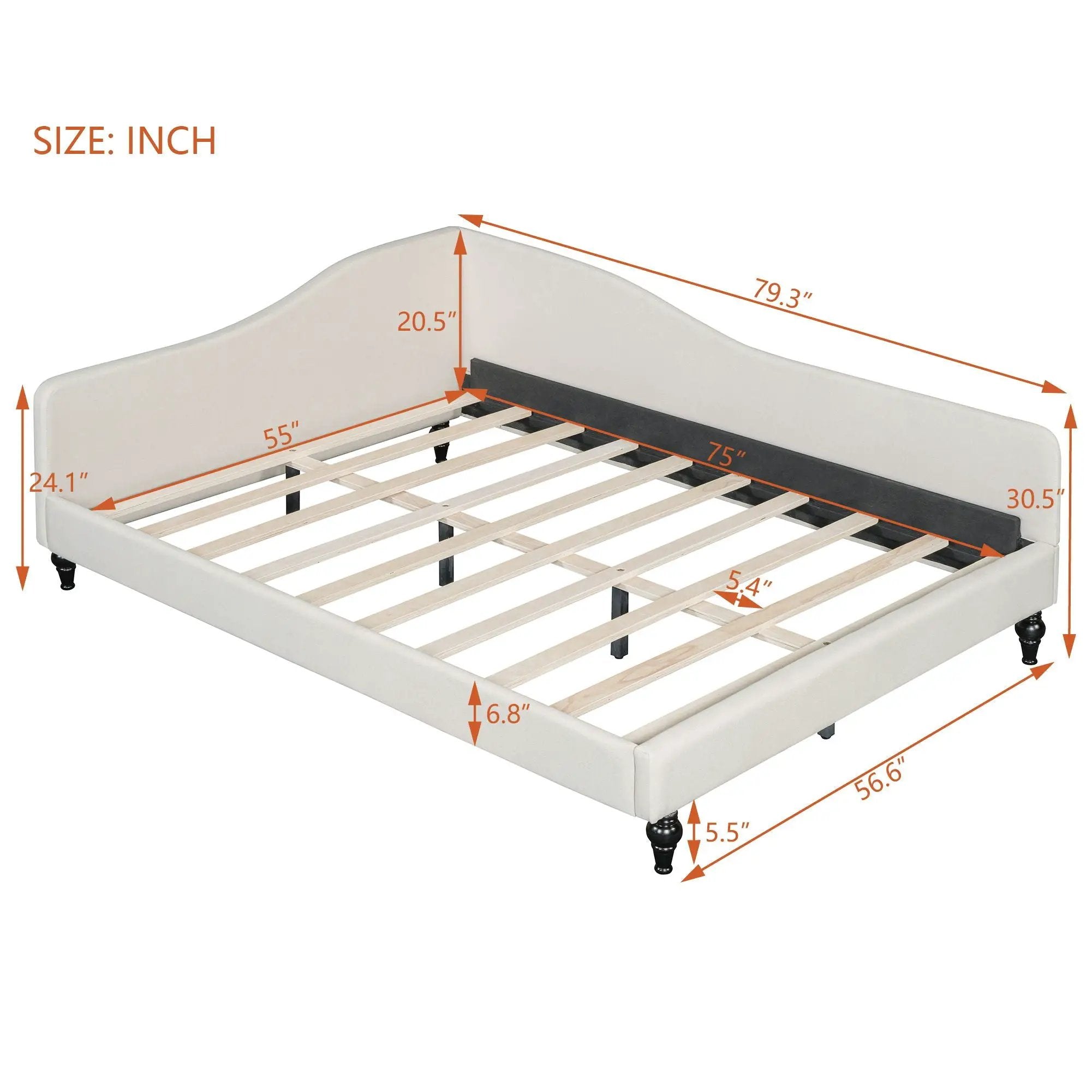 Modern L Shaped Daybed With Legs by HouseOfZazla