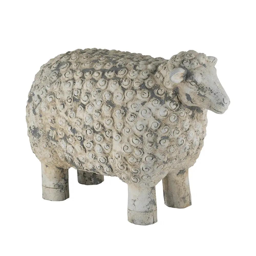 25.5x13x18" Magnesium Sheep Figurine with Weathered Finish by HouseOfZazla