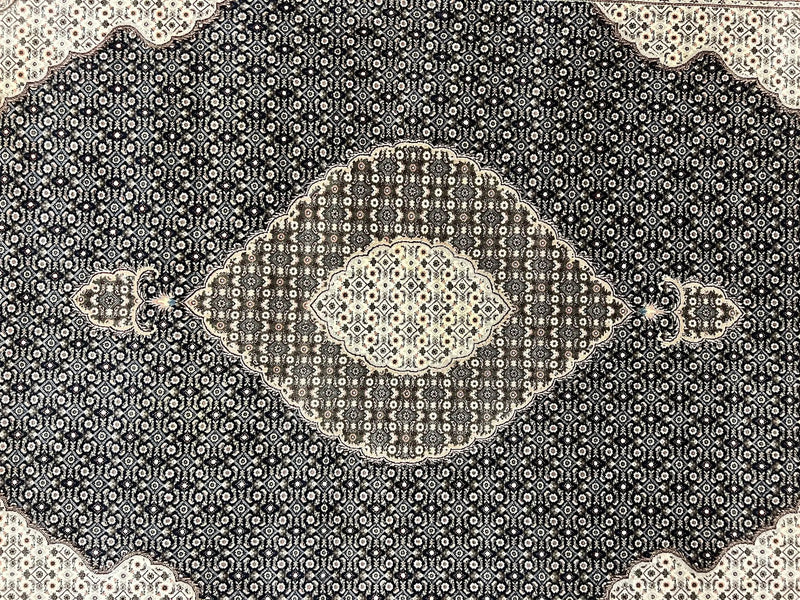Sino Persian Rug 6x9, Herati Pattern, Vintage Handmade Hand Knotted Wool Oriental Carpet, Fine 6 x 9 Rug, Traditional Rug, Dark Blue Rug by Jewel Rugs