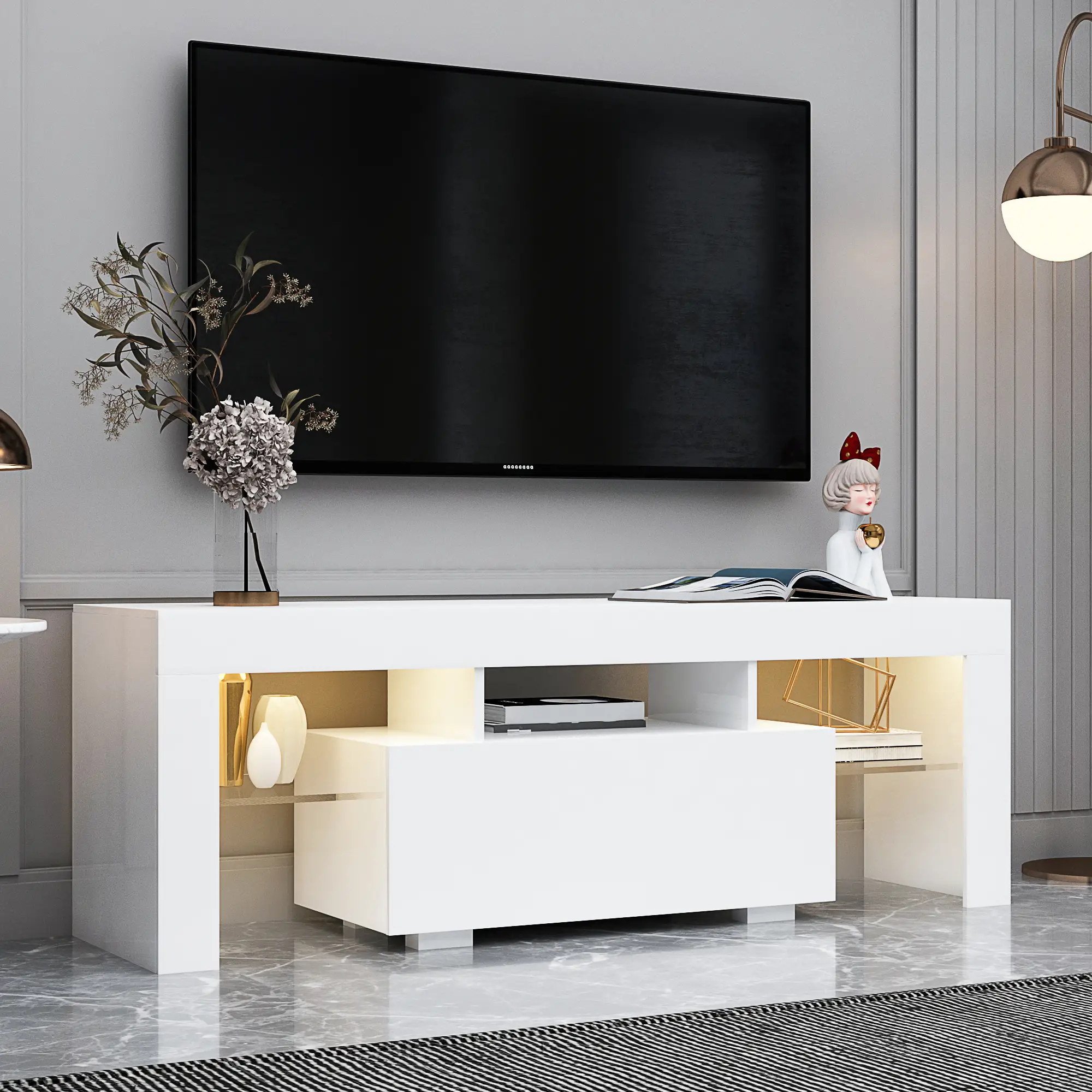 Entertainment TV Stand with LED Light by HouseOfZazla