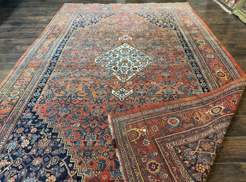 Antique Persian Bidjar Rug 8x12, Rare Persian Carpet by Jewel Rugs
