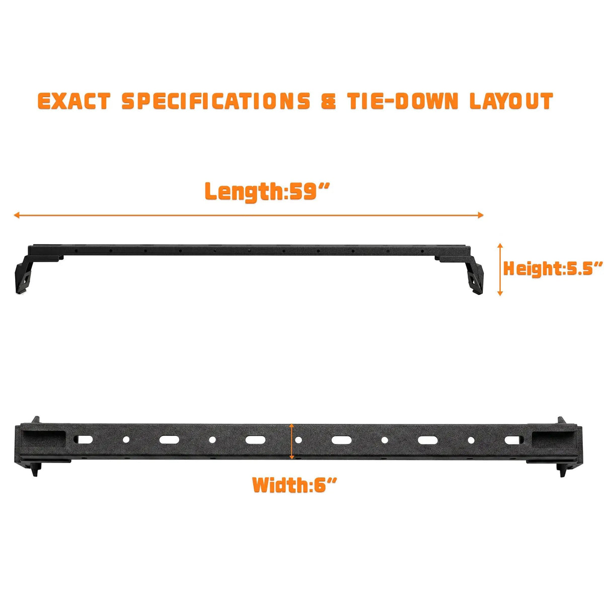 Roof Rack Cross Bars for Jeep Wrangler & Gladiator by HouseOfZazla