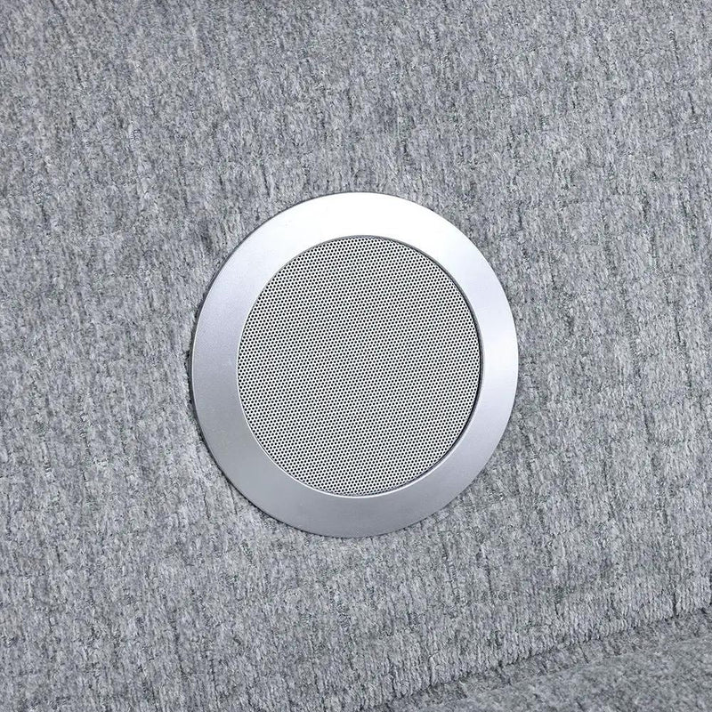 Fullar - Modular Console With Wireless Charger - Light Gary Chenille by Unique Piece Furniture