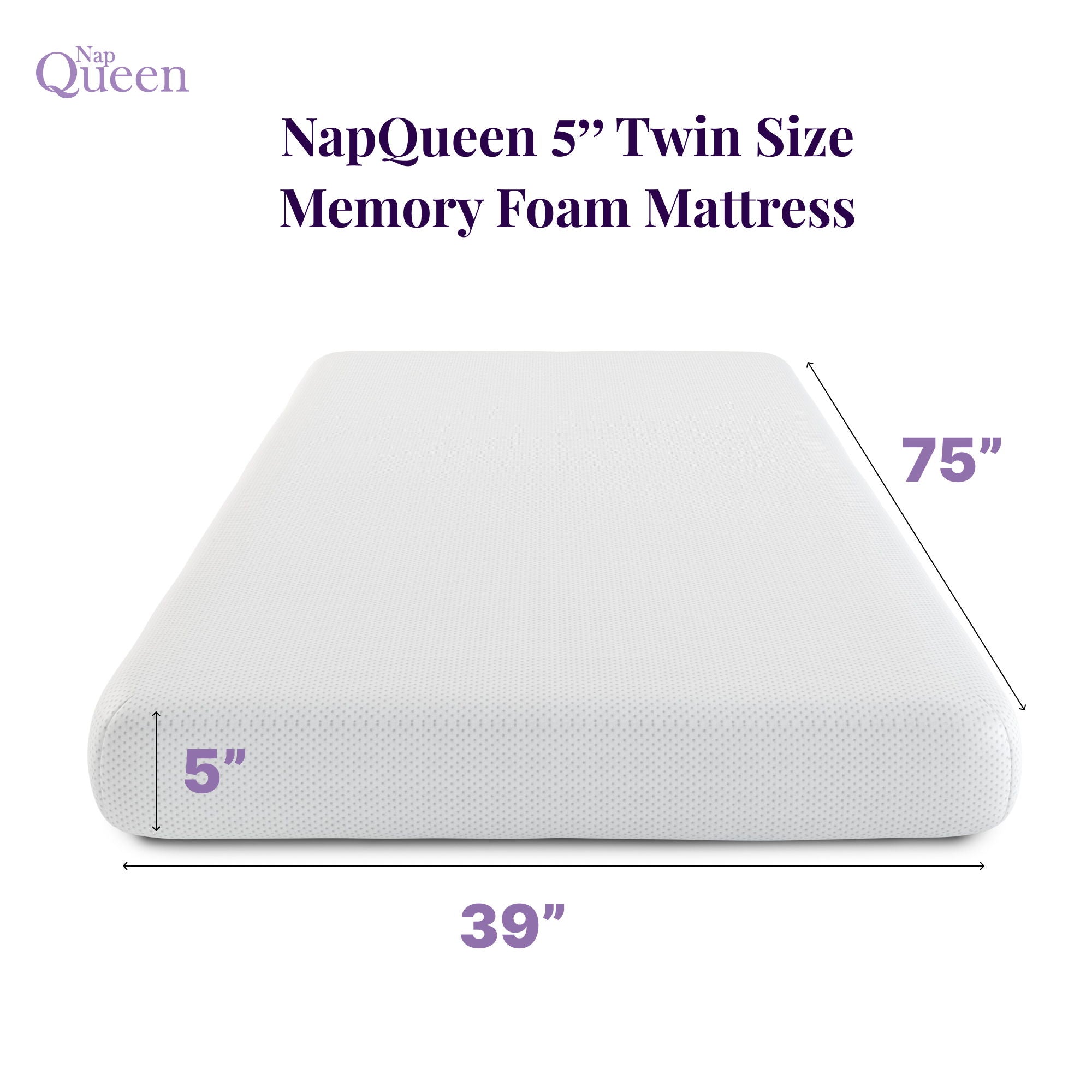 5" Memory Foam Mattress With Responsive Support And Breathable Cover by HouseOfZazla