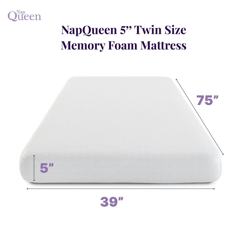 5" Memory Foam Mattress With Responsive Support And Breathable Cover by HouseOfZazla