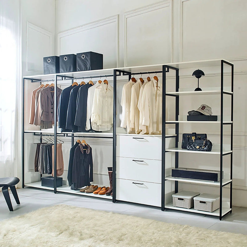 Fiona - Freestanding 4 Tower Walk-In Closet System - White by HouseOfZazla