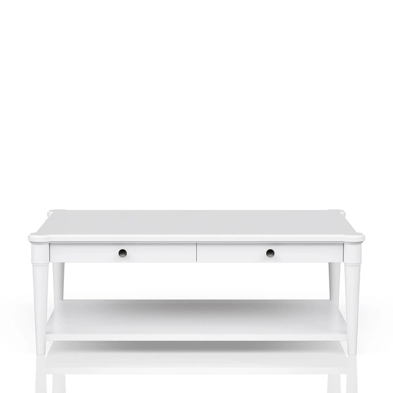 Cocktail Table With Two Storage Drawers And Casters by HouseOfZazla