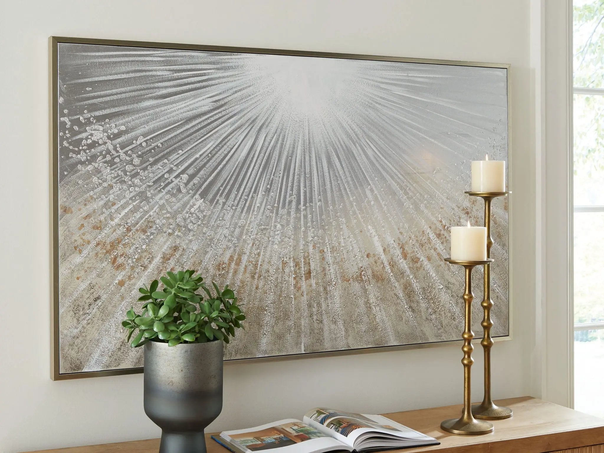 Waldard - Wall Art - Gray / Taupe / White by Unique Piece Furniture