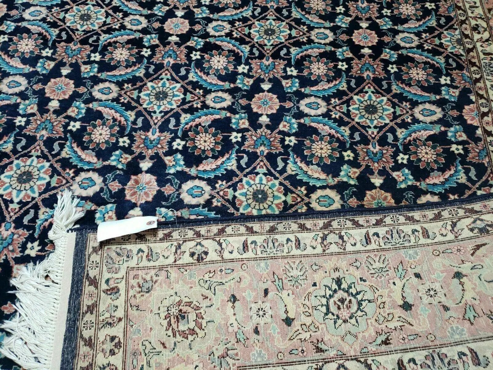 Square Indo Persian Rug 6x6, Hand Knotted, Wool, Allover Pattern by Jewel Rugs