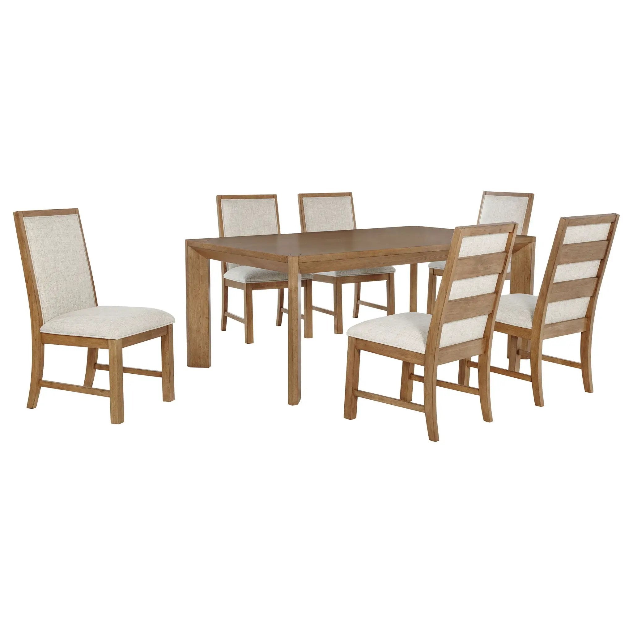 Bruner 7-piece 72-inch Rectangular Dining Set Natural Brown by Unique Piece Furniture