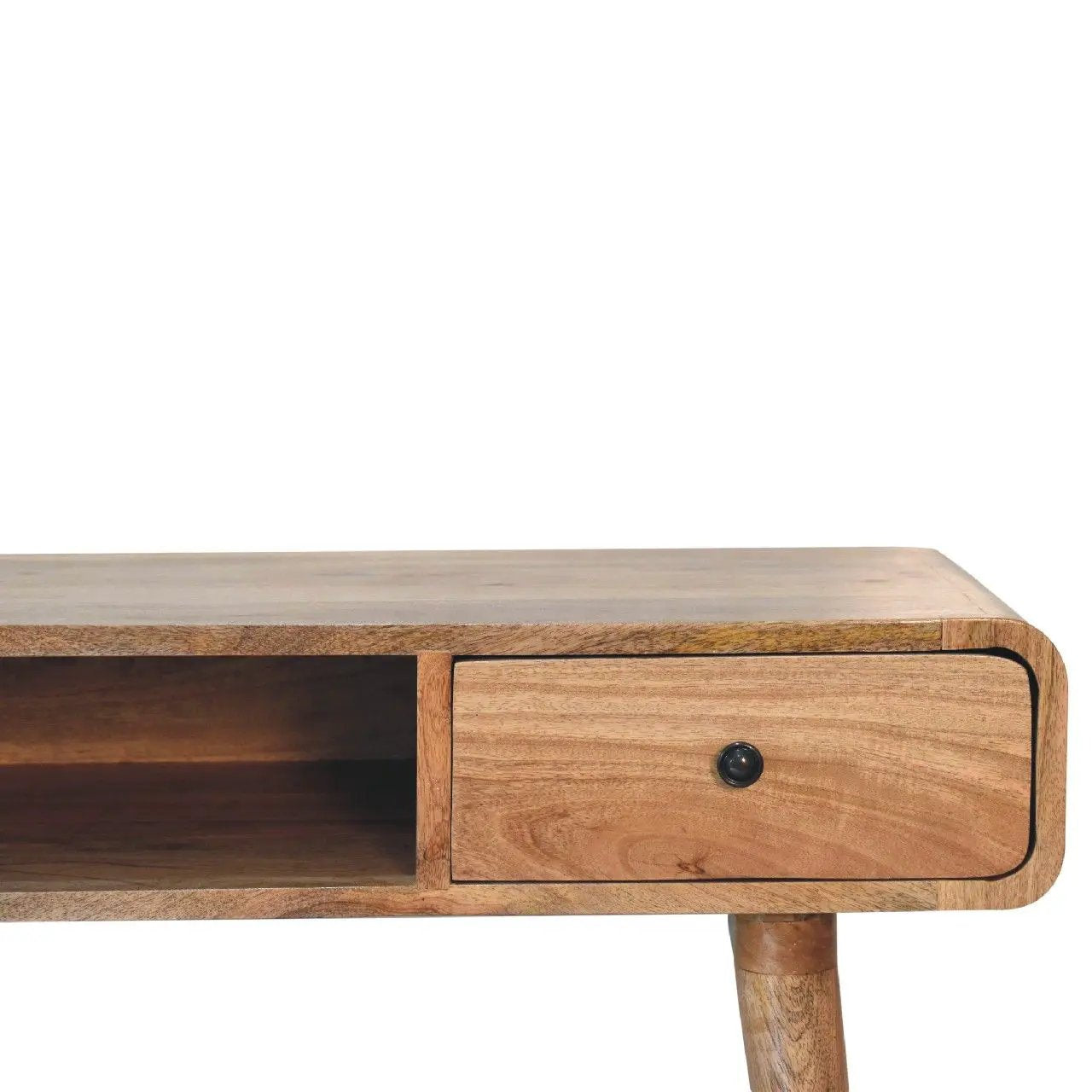 Curved Writing Desk - Oak by HouseOfZazla
