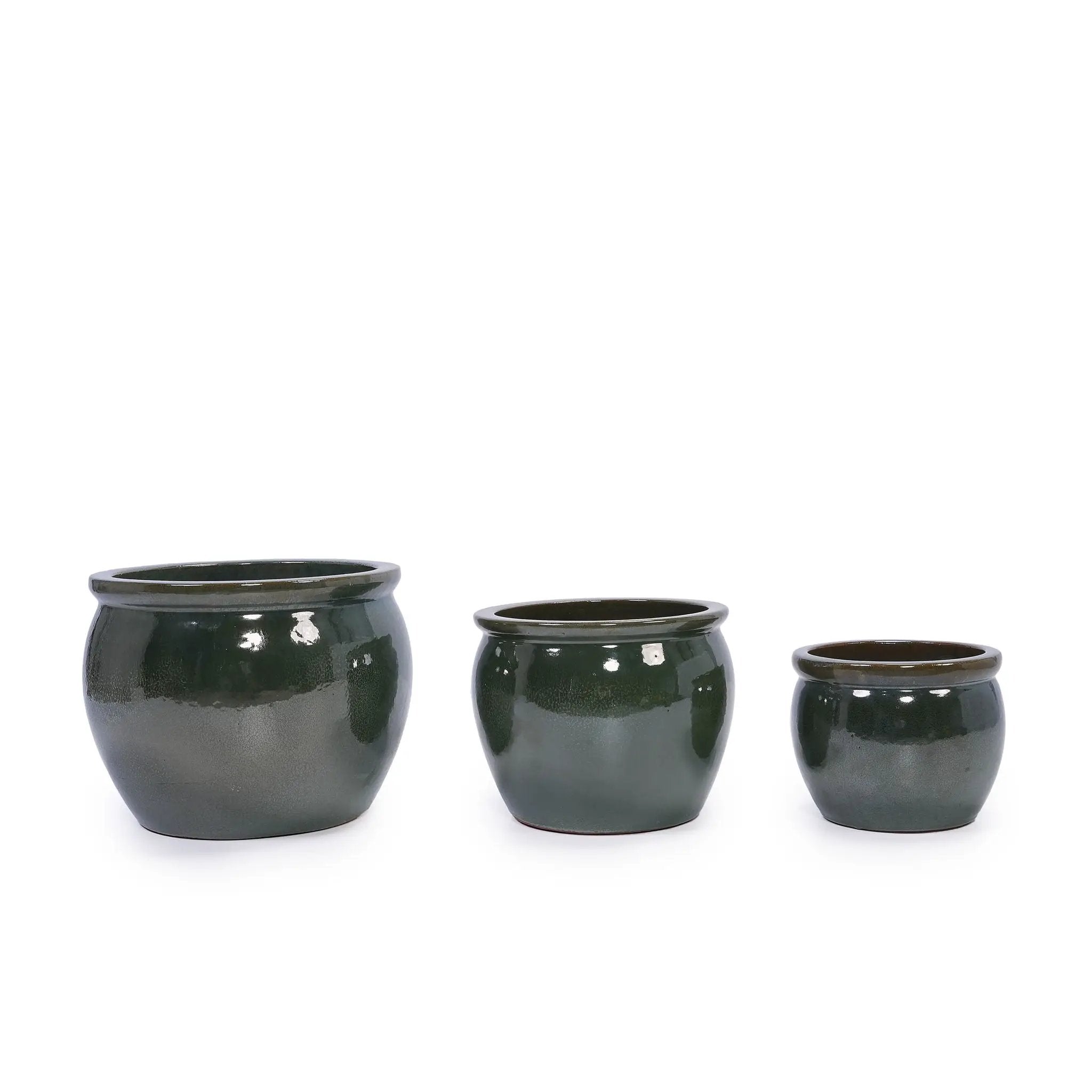 3 Pieces Ceramic Flowerpot Planter for Patio, Garden or Windowsills by HouseOfZazla