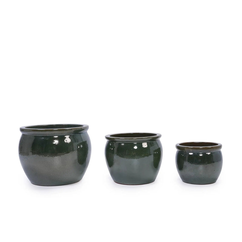 3 Pieces Ceramic Flowerpot Planter for Patio, Garden or Windowsills by HouseOfZazla