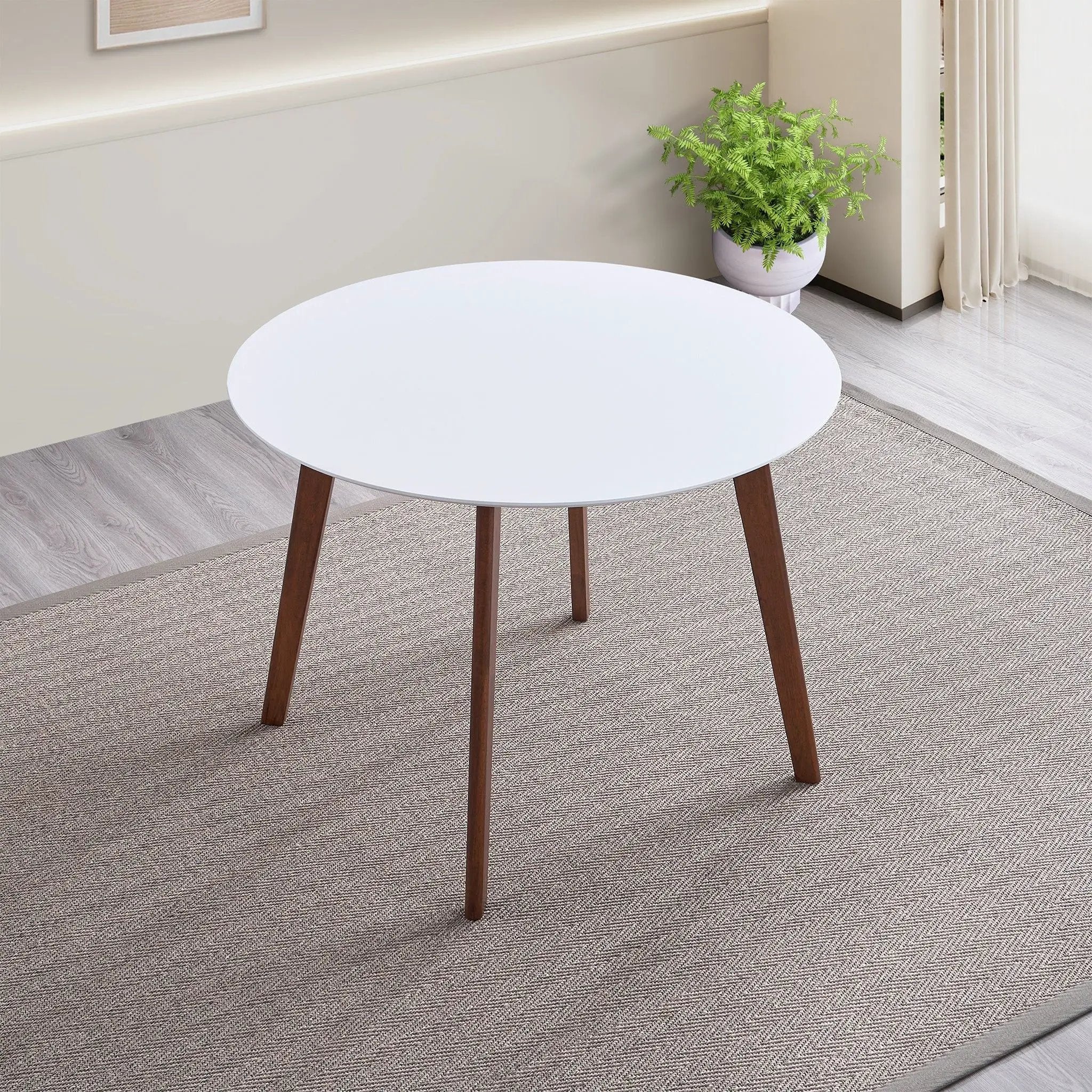 Dining Table - Brown / White by Unique Piece Furniture