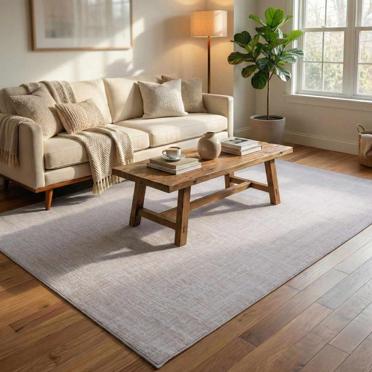 Leanna Cream Washable Area Rug, photo 10 of 14