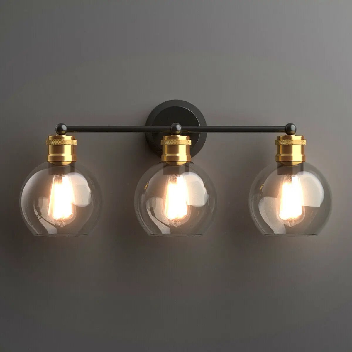 Modern 3-light Bubbled Glass Vanity Light by DirectDeals