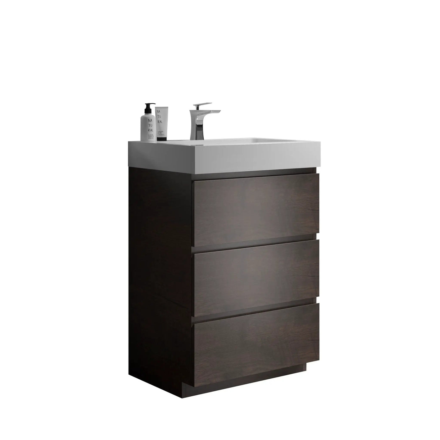 Alice - Bathroom Vanity With Large Storage Freestanding Bathroom Vanity, Sink For Modern Bathroom, One-Piece Sink Basin Without Drain And Faucet by HouseOfZazla