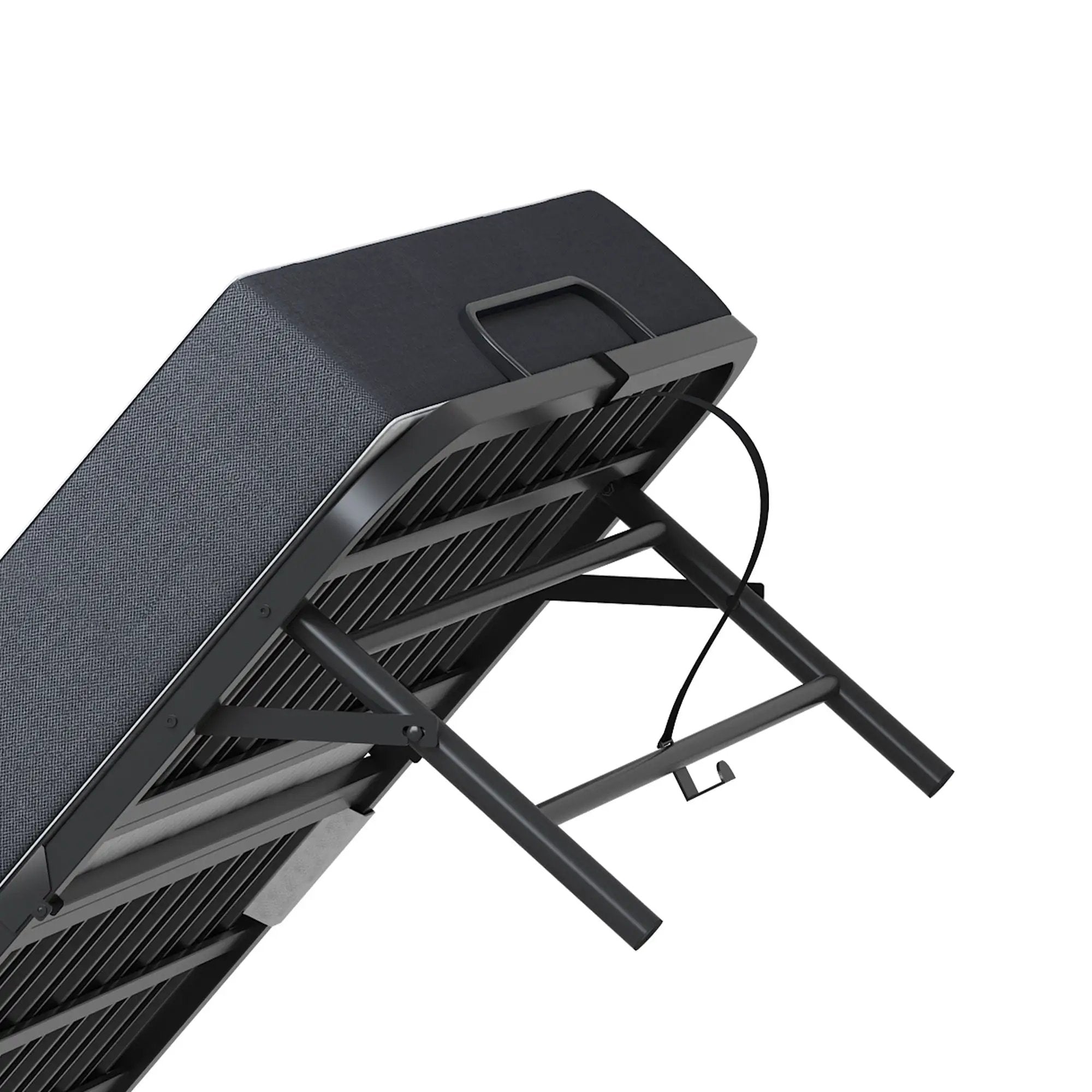 Twin Extra Long Folding Bed For Tall People, Heavy-Duty Rollaway Guest With Memory Foam Mattress - Black by HouseOfZazla