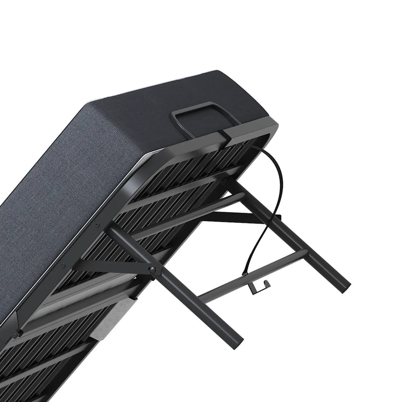 Twin Extra Long Folding Bed For Tall People, Heavy-Duty Rollaway Guest With Memory Foam Mattress - Black by HouseOfZazla