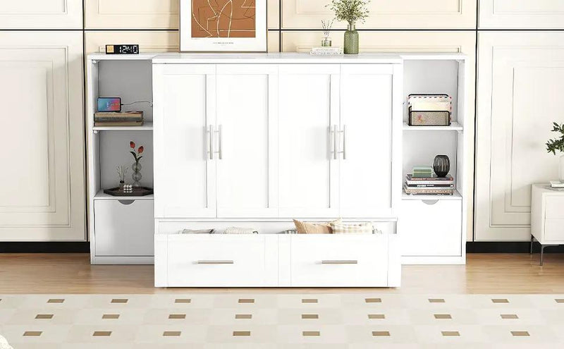 Murphy Bed With Shelves, Drawers And USB Ports by HouseOfZazla