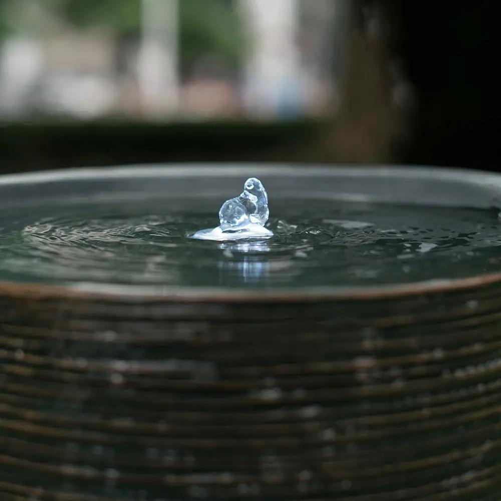 Indoor Outdoor Water Fountain, Unique Broken Urn Fountain Chic Dynamic Modern Design With Light For Garden by Unique Piece Furniture
