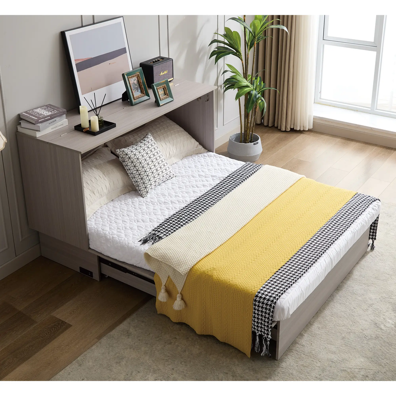 Cabinet Bed with Storage and Foam Mattress by HouseOfZazla