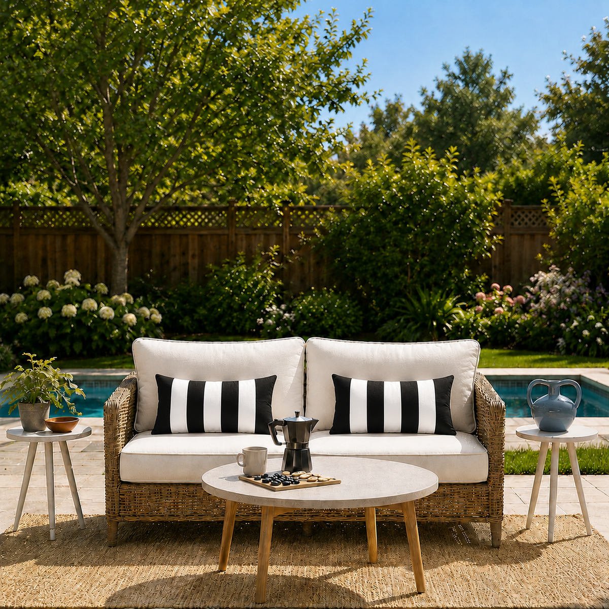 4 Pack Outdoor Lumbar Pillow Covers by HouseOfZazla