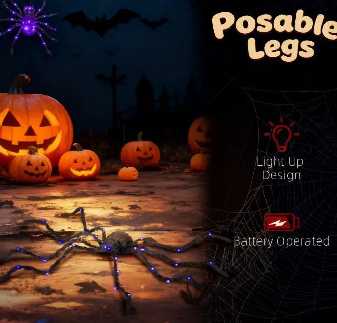 Light-Up Oversized Spider Halloween Yard Decor by HouseOfZazla