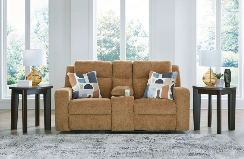 Kanlow - Dbl Reclining Loveseat With Console by Unique Piece Furniture