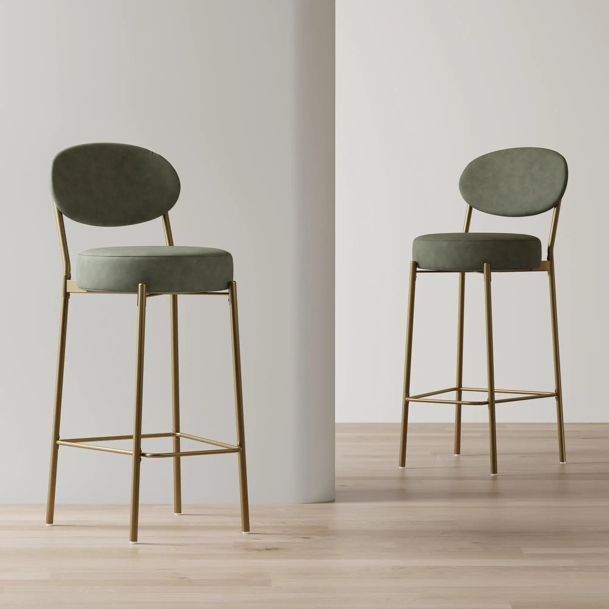 29'' H Upholstered Bar Stools Set of 2 by HouseOfZazla