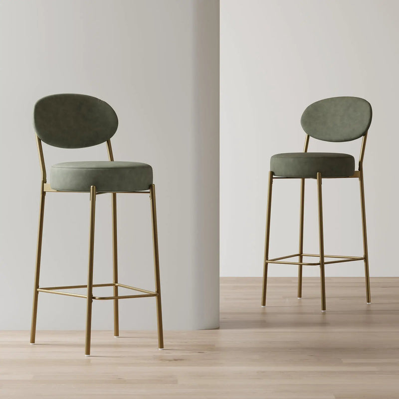 29'' H Upholstered Bar Stools Set of 2 by HouseOfZazla