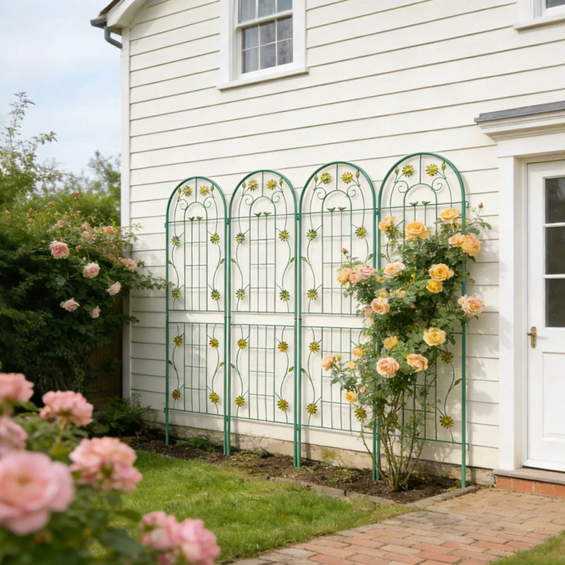 Metal Garden Trellis Rustproof Trellis For Climbing Plant Outdoor Flower Support by HouseOfZazla