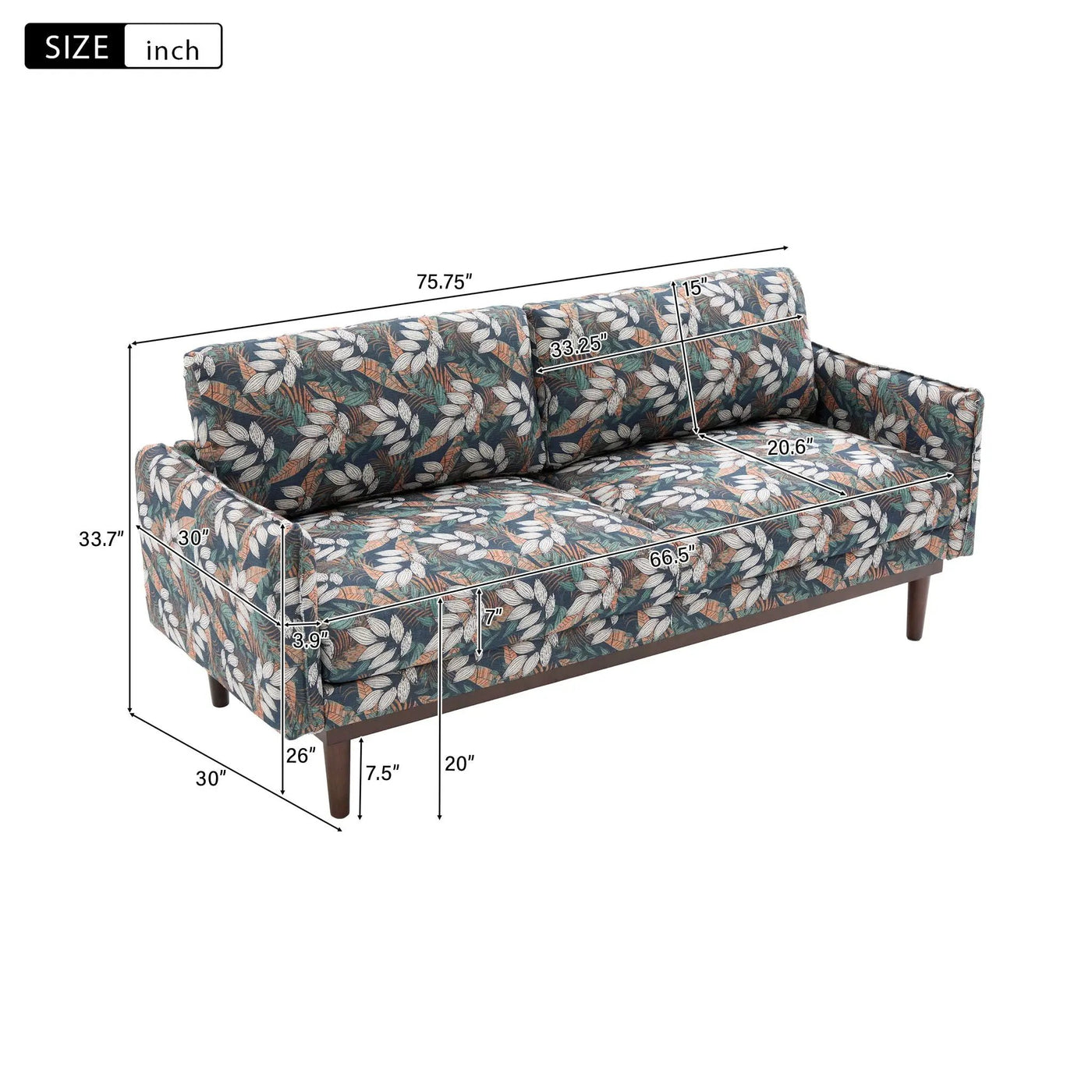2 Seater Loveseat Sofa With Spacious Seating Area by HouseOfZazla
