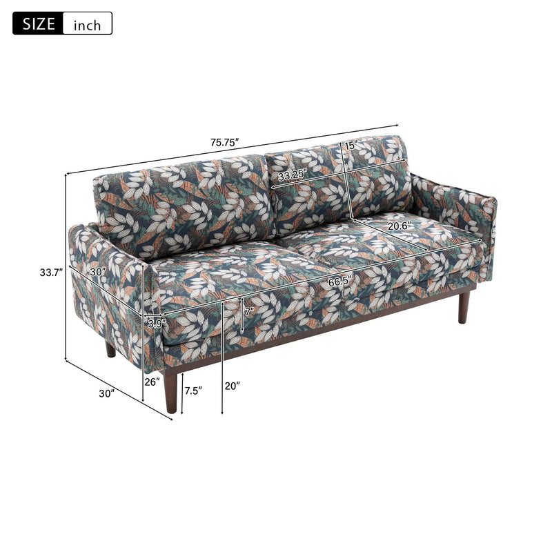 2 Seater Loveseat Sofa With Spacious Seating Area by Unique Piece Furniture