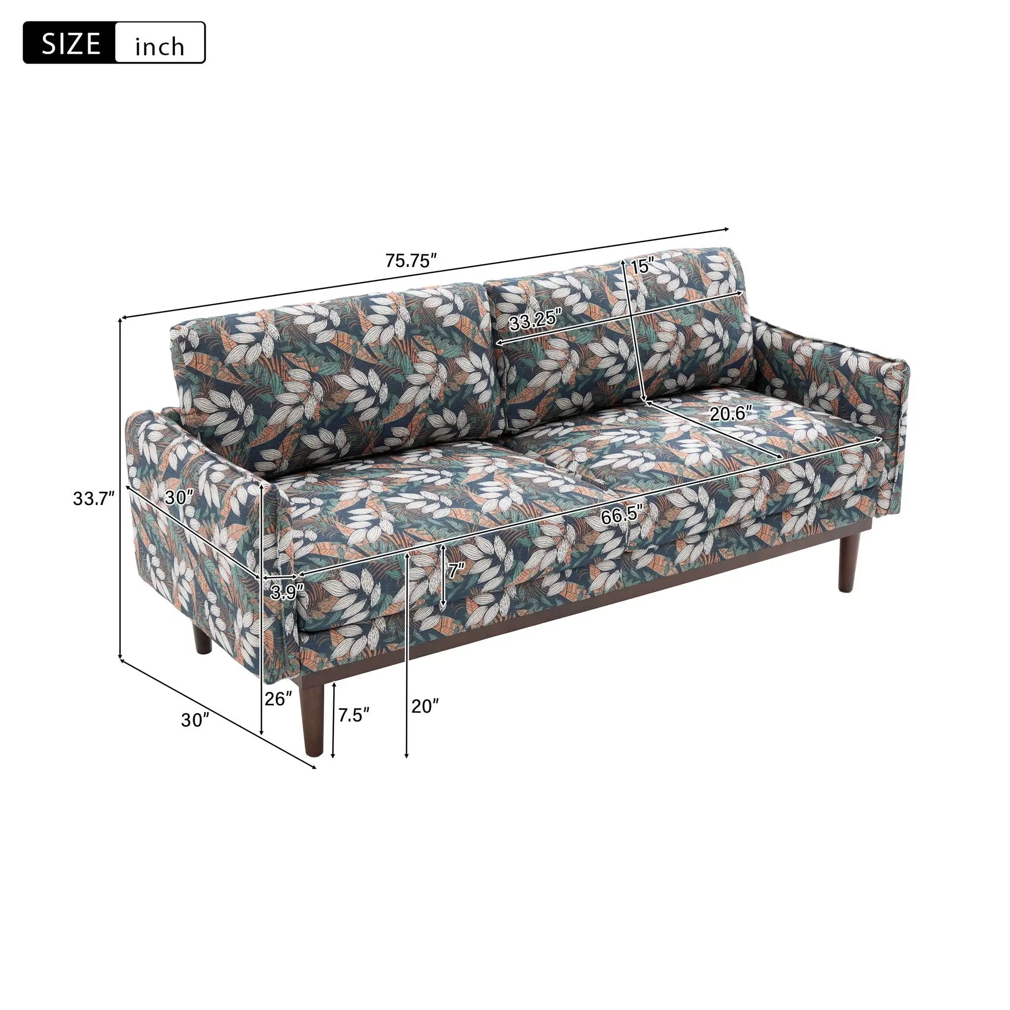 2 Seater Loveseat Sofa With Spacious Seating Area by HouseOfZazla