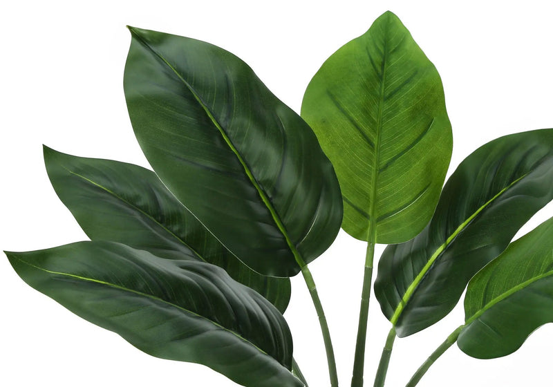 17" Tall, Artificial Plant, Aureum, Indoor, Faux, Fake, Table, Greenery, Potted, Real Touch, Decorative - Green / White by Unique Piece Furniture