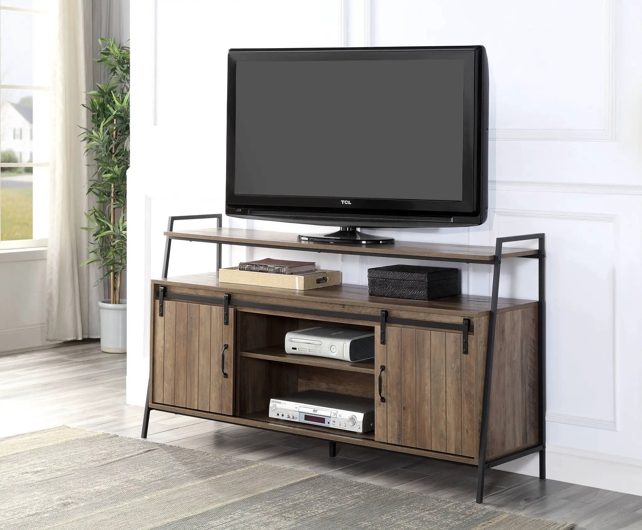 Rashawn - Rustic TV Stand - Oak by Unique Piece Furniture