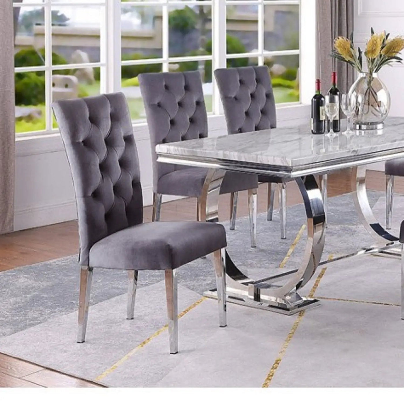 Modern Upholstered Tufted Dining Chair (Set of 2) by Unique Piece Furniture