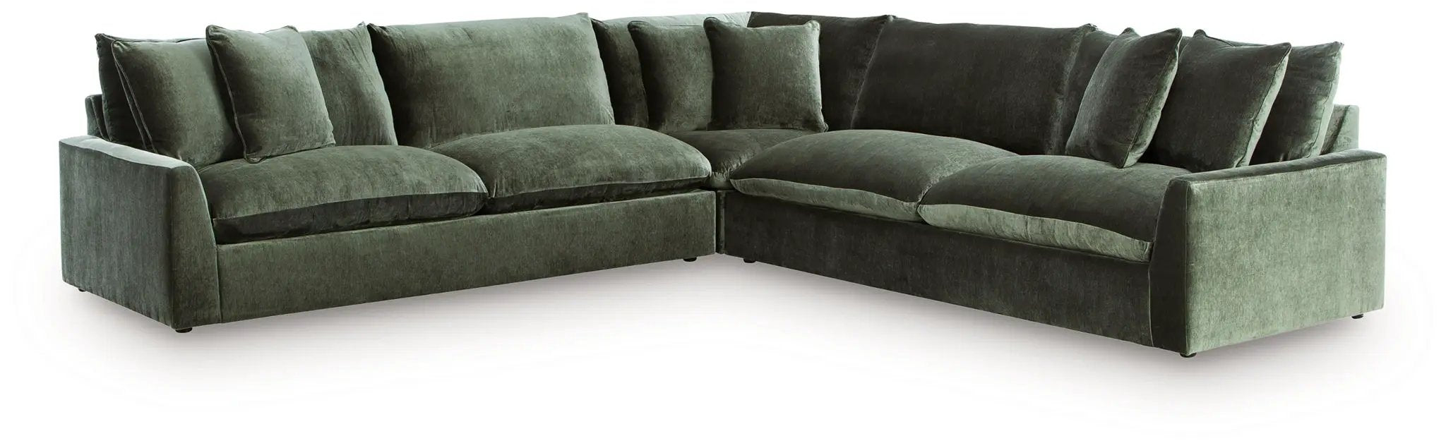 Carriage View - 3-Piece Sectional - Jade by Unique Piece Furniture