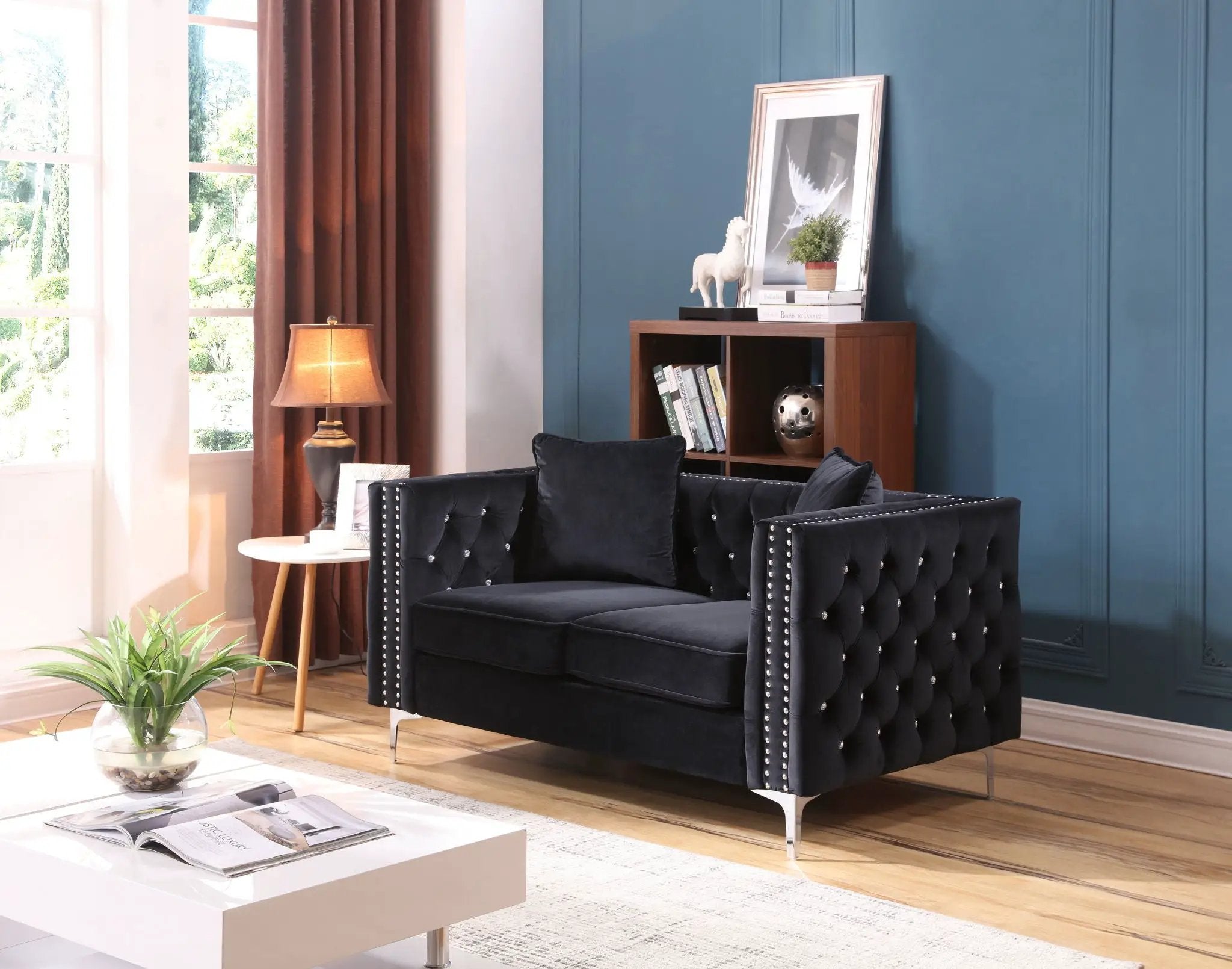 Elegant Track Arm Loveseat by Unique Piece Furniture